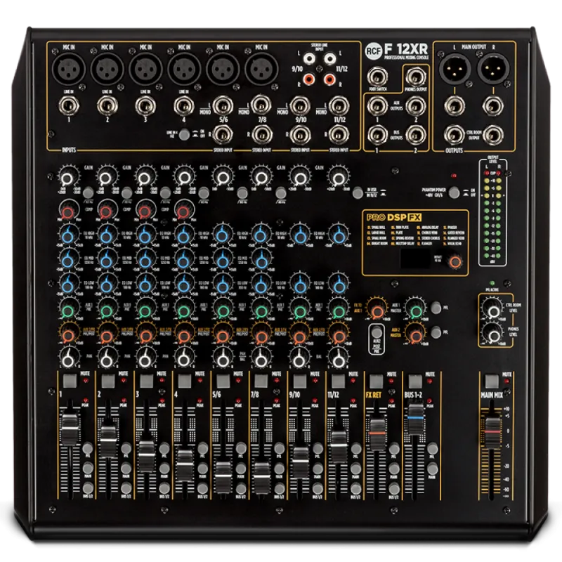 MIXER A 12 CANALI CON MULTI-EFFETTI E REGISTRAZIONE F 12XR