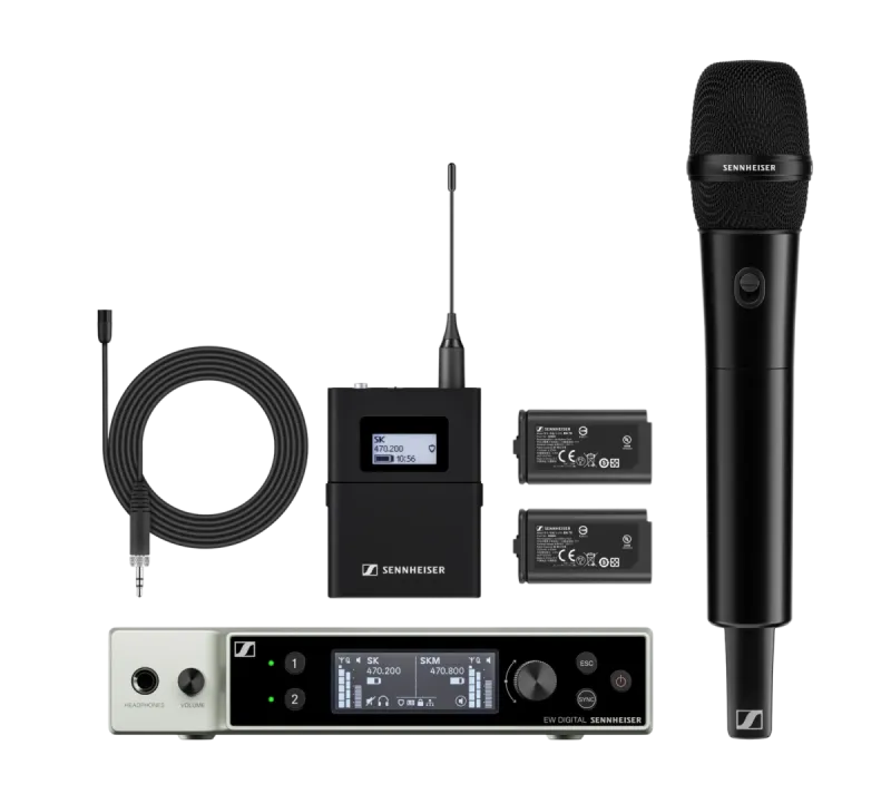 Radiomicrofono EW-DX MKE 2 / 835-S Set (Q1-9) con palmare, lavalier e bodyback