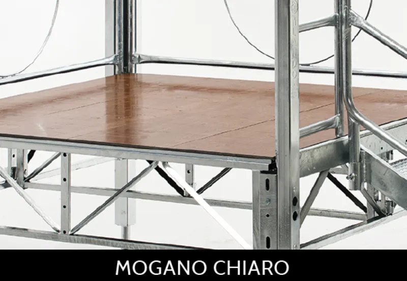 Piano di calpestio a pannelli in legno da 200 x 50cm per palchi Abete KAUFMANN in mogano chiaro — foto 1