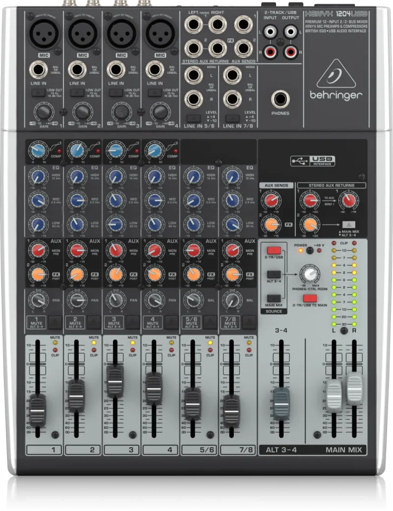 Mixer Behringer Premium XENYX 1204USB a 12 ingressi e 2/2 bus — foto 1