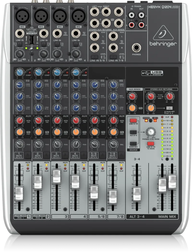 Mixer analogico Behringer XENYX Q1204USB a 12 canali e 2/2 bus — foto 1