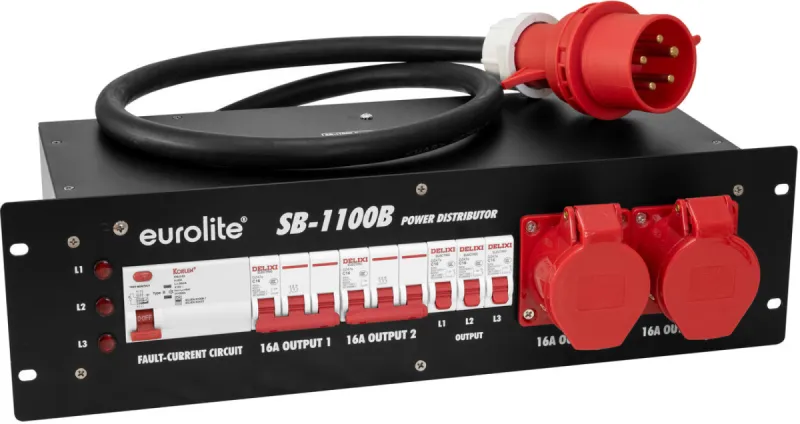 EUROLITE SB-1100B Distributore di potenza da 32 A — foto 1