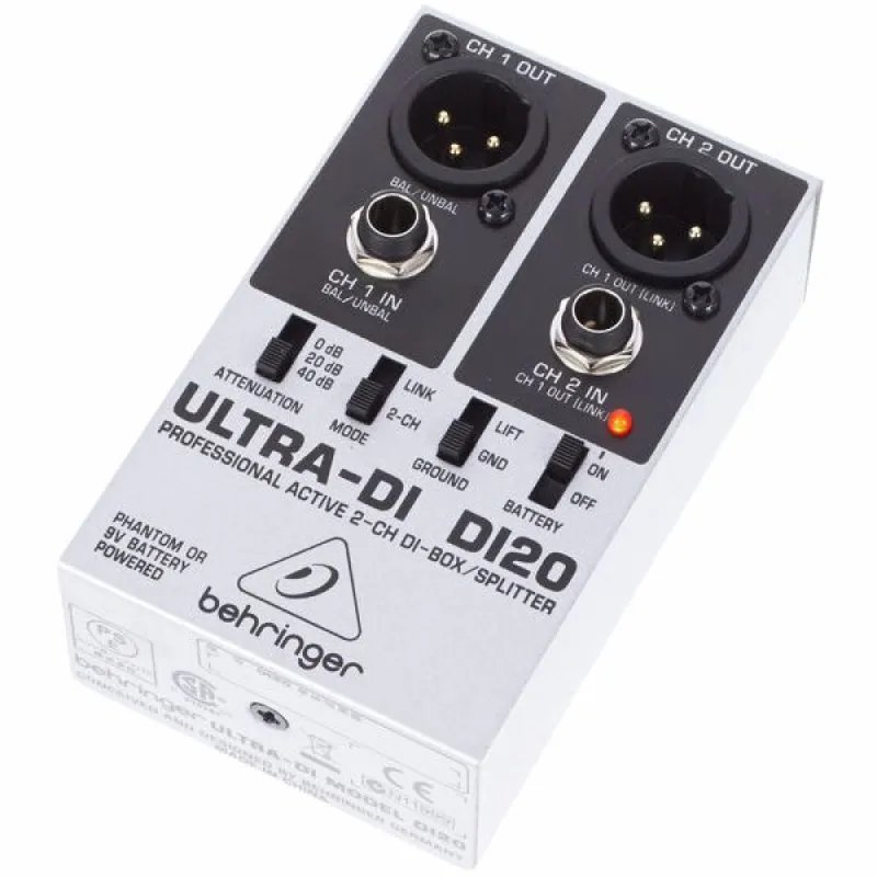 DI Box attiva Behringer DI20 a 2 canali — foto 1