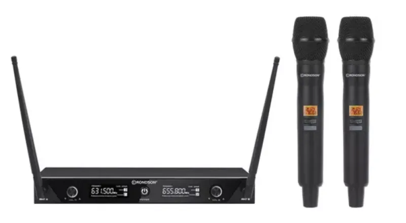 SET 2 MICROFONI PALMARI UHF DUAL DIVERSITY (664.1/687.1MHz) — foto 1