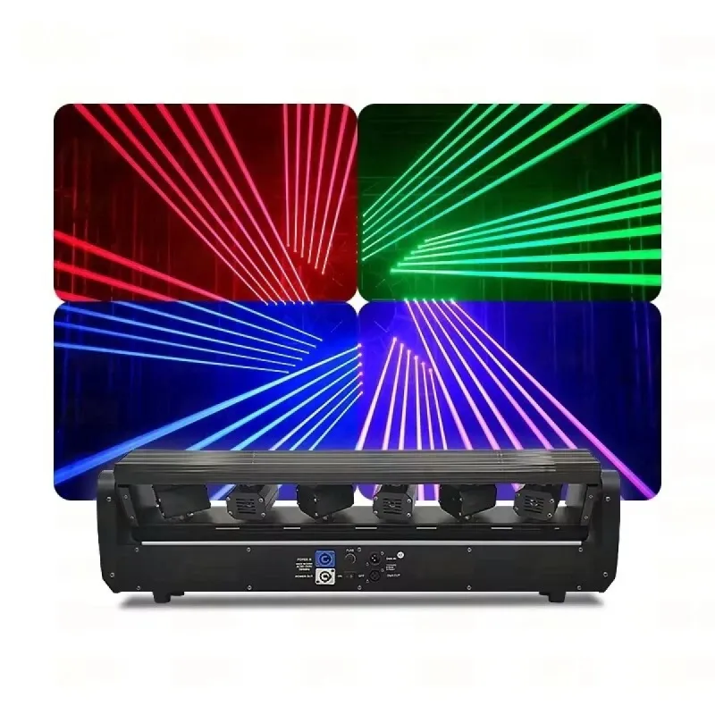 Barra Laser 6 teste mobili RGB 3W — foto 1