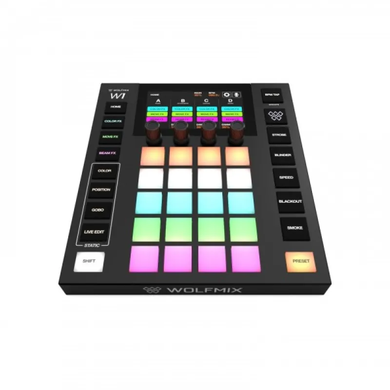regia luci dmx 4 universi touch screen