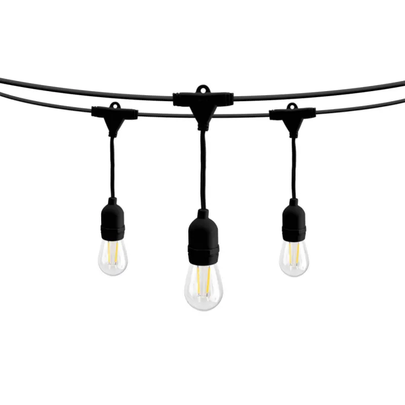 CATENARIA LUCI 20 PUNTI LUCE 28W IP43 L.20mt
