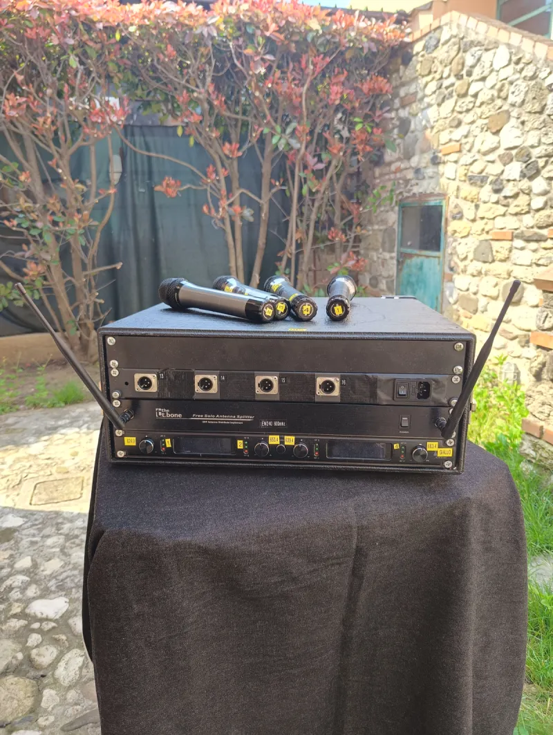 set 4 radio microfoni a gelato/ archetto